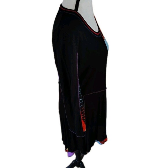 Parsley & Sage Tunic Shirt Size M Asymmetrical Hem Jersey Knit Artsy Rayon - Picture 4 of 8